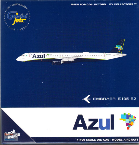 GEMGJ2199 1:400 Gemini Jets Azul ERJ-195-E2 Reg #PS-AEH (pre-painted/pre-built)