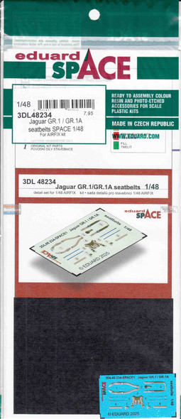 EDU3DL48234 1:48 Eduard SPACE - Jaguar GR.1/GR.1A Seatbelts (AFX kit)