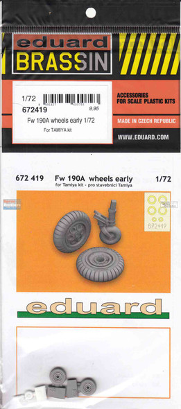 EDU672419 1:72 Eduard Brassin Fw190A Early Wheels (EDU kit)