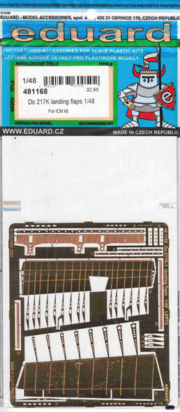 EDU481168 1:48 Eduard PE - Do217K Landing Flaps (ICM kit)
