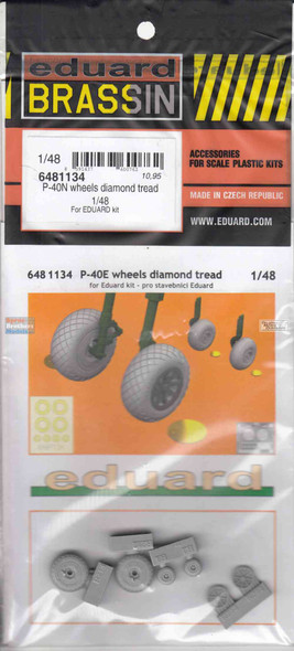 EDU6481134 1:48 Eduard Brassin - P-40N Warhawk Wheels Diamond Tread (EDU kit)