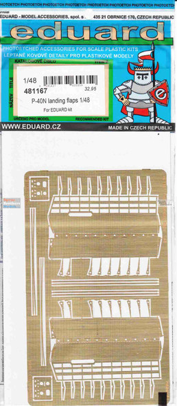 EDU481167 1:48 Eduard PE - P-40N Warhawk Landing Flaps (EDU kit)