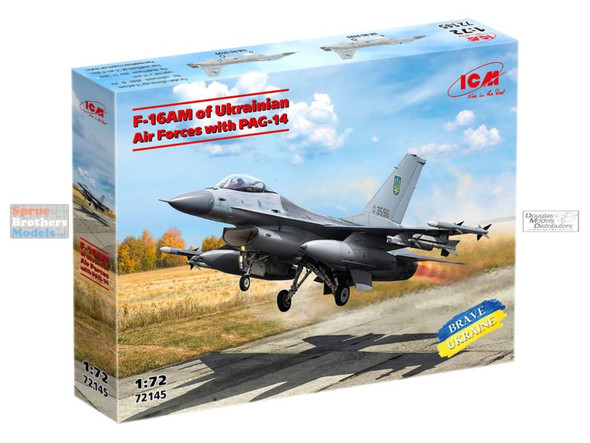 ICM72145 1:72 ICM F-16AM Falcon with PAG-14 Ukrainian Air Force