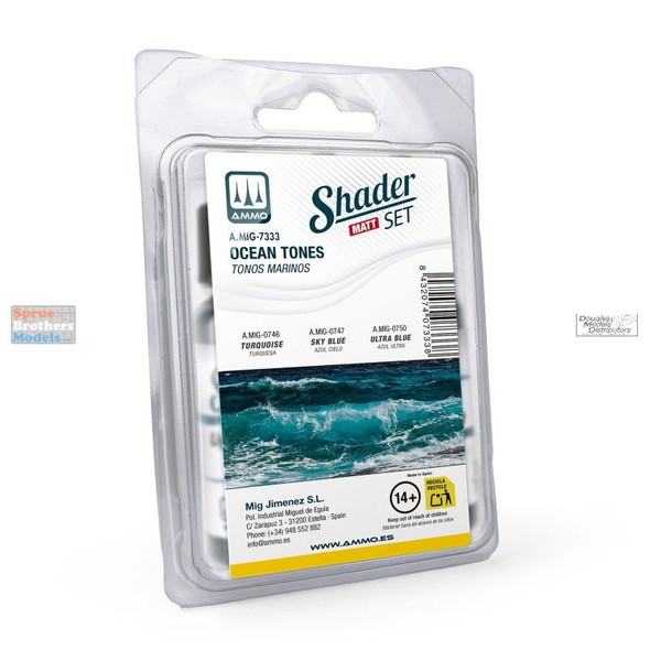 AMM7333 AMMO by Mig Shader Set - Ocean Tones