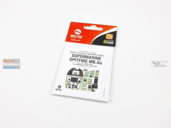 RFSQS32157 1:32 Red Fox Studio Instrument Panels - Spitfire Mk.IIa (REV/H2K kit)