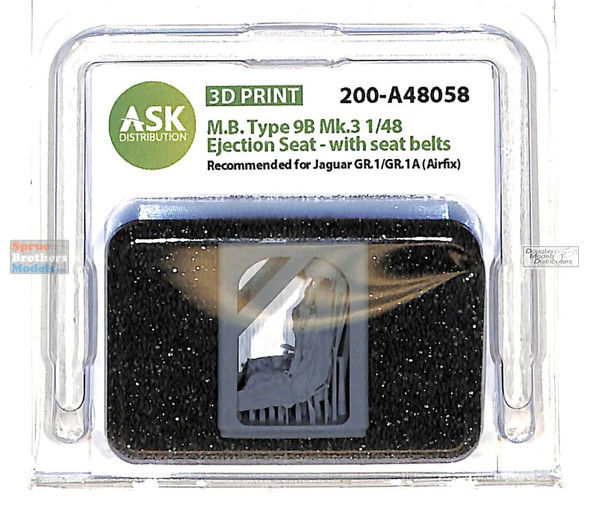 ASKA48058 1:48 ASK/Art Scale MB Type 9B Mk.3 Ejection Seat with Seatbelts for Jaguar GR.1/1A (AFX kit)