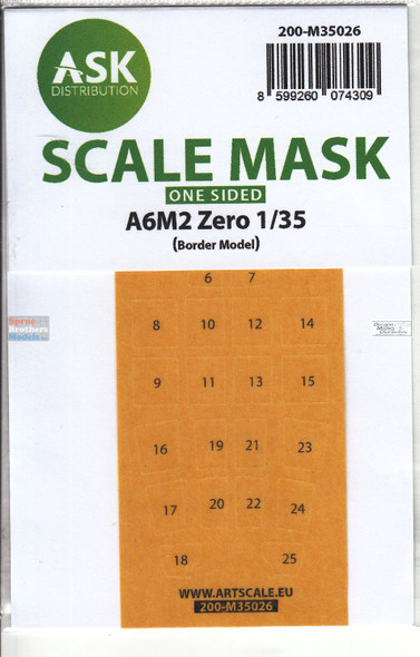 ASKM35026 1:35 ASK/Art Scale Mask - A6M2 Zero (BDM kit)