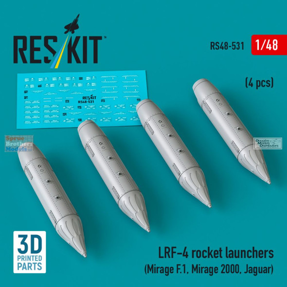 RESRS480531 1:48 ResKit LRF-4 Rocket Launcher Set