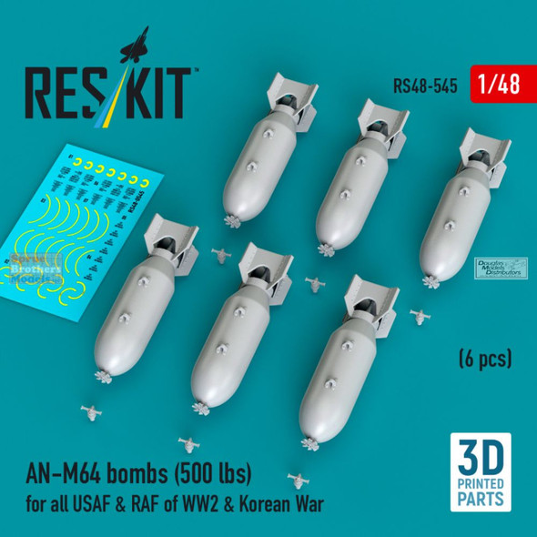 RESRS480545 1:48 ResKit AN-M64 500lb Bomb Set
