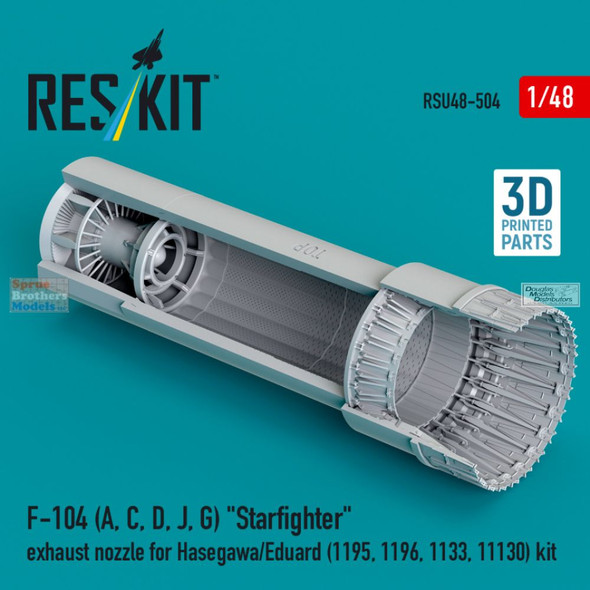 RESRSU480504U 1:48 ResKit F-104A F-104C F-104D F-104J F-104G Starfighter Exhaust Nozzle (HAS kit)
