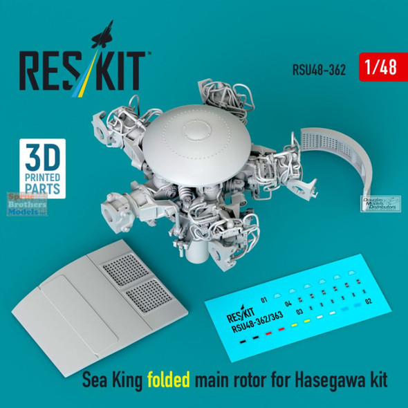 RESRSU480362U 1:48 ResKit SH-3 Sea King Main Rotor Folded (HAS kit)