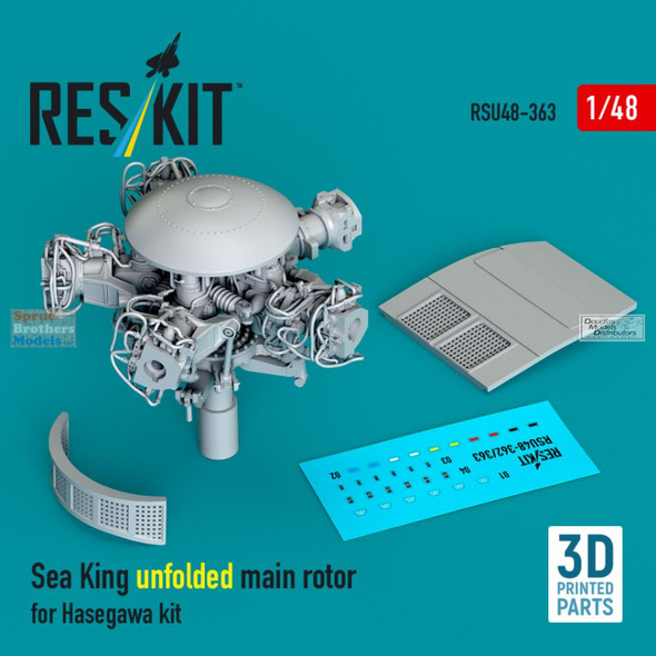 RESRSU480363U 1:48 ResKit SH-3 Sea King Main Rotor Unfolded (HAS kit)