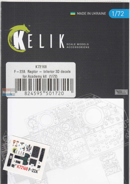 RESK72168K 1:72 ResKit/Kelik 3D Detail Set - F-22A Raptor (ACA kit)