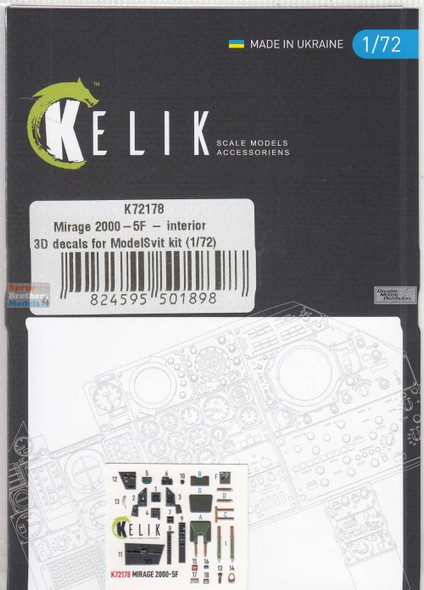 RESK72178K 1:72 ResKit/Kelik 3D Detail Set - Mirage 2000-5F (MDV kit)
