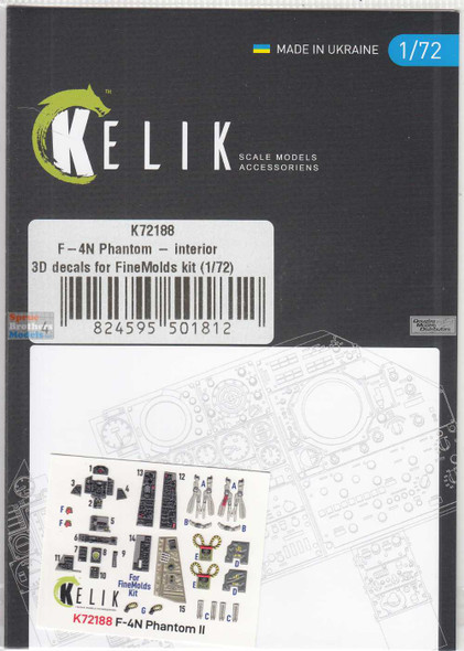 RESK72188K 1:72 ResKit/Kelik 3D Detail Set - F-4N Phantom II (FNM kit)