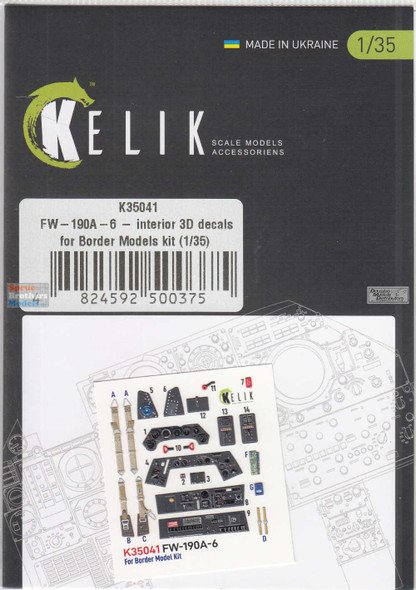 RESK35041K 1:35 ResKit/Kelik 3D Interior Set - Fw190A-6 (BDM kit)
