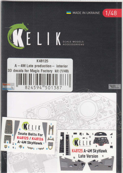 RESK48125K 1:48 ResKit/Kelik 3D Detail Set - A-4M Skyhawk Late (MGF kit)