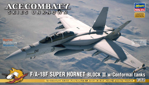 HAS52444 1:72 Hasegawa Ace Combat F-18F Super Hornet Block III with Conformal Tanks