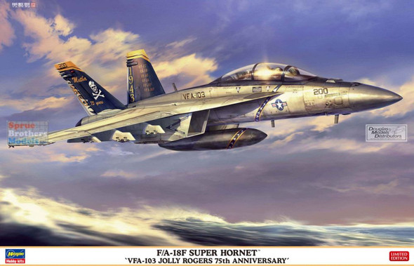 HAS07552 1:48 Hasegawa F-18F Super Hornet 'VFA-103 Jolly Rogers 75th Anniversary'