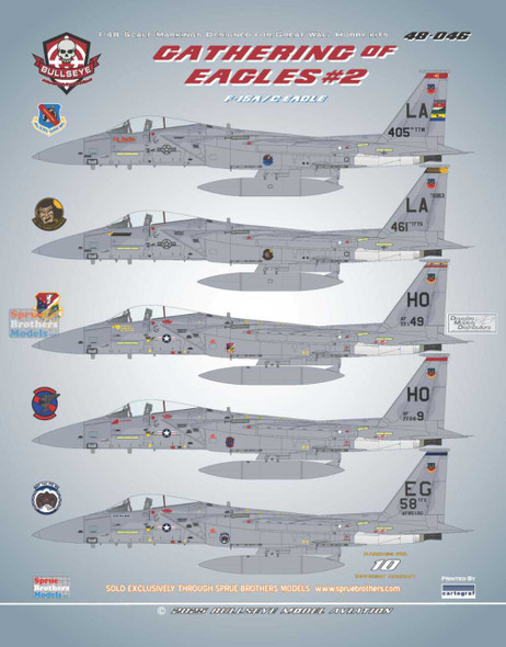 BMA48046 1:48 Bullseye Model Aviation Decals - F-15A F-15C Eagle 'Gathering of  Eagles #2'