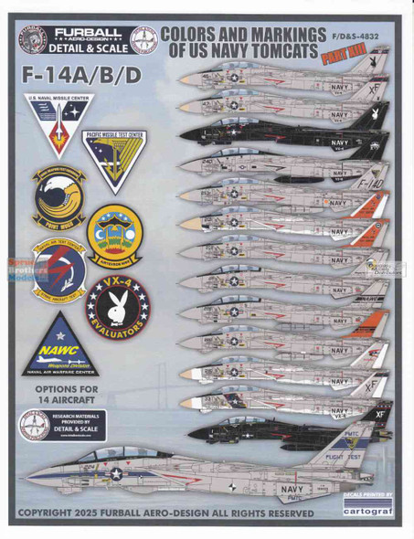 FURDS4832 1:48 Furball Aero Design F-14A F-14B F-14D Tomcat 'Colors and Markings of US Navy Tomcats' Part XIII