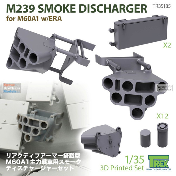 TRXTR35185 1:35 TRex - M239 Smoke Discharger Set for M60A1 with ERA