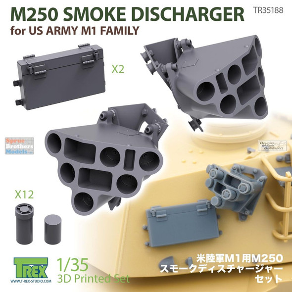 TRXTR35188 1:35 TRex - M250 Smoke Discharger Set for US Army M1 Family