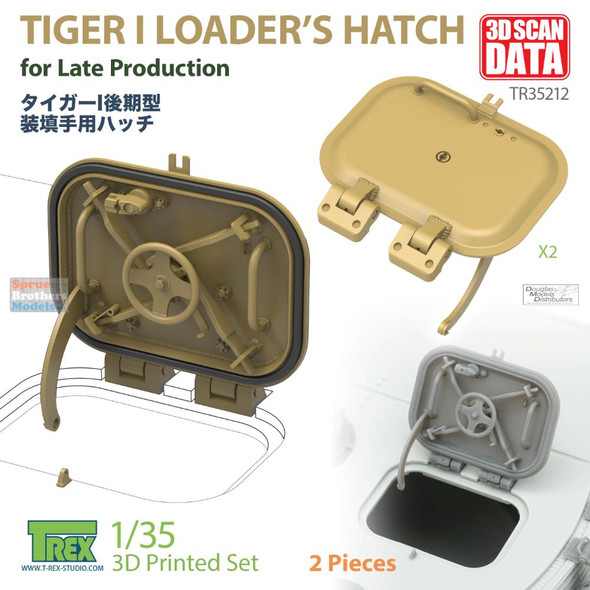 TRXTR35212 1:35 TRex - Loader's Hatch For Tiger I Late
