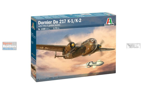 ITA1488 1:72 Italeri Do217K-1/K-2 with Fritz-X Guided Bombs