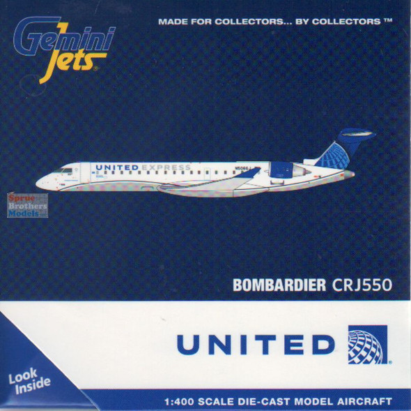 GEMGJ2341 1:400 Gemini Jets United Express Bombardier CRJ-550 Reg #N506GJ (pre-painted/pre-built)