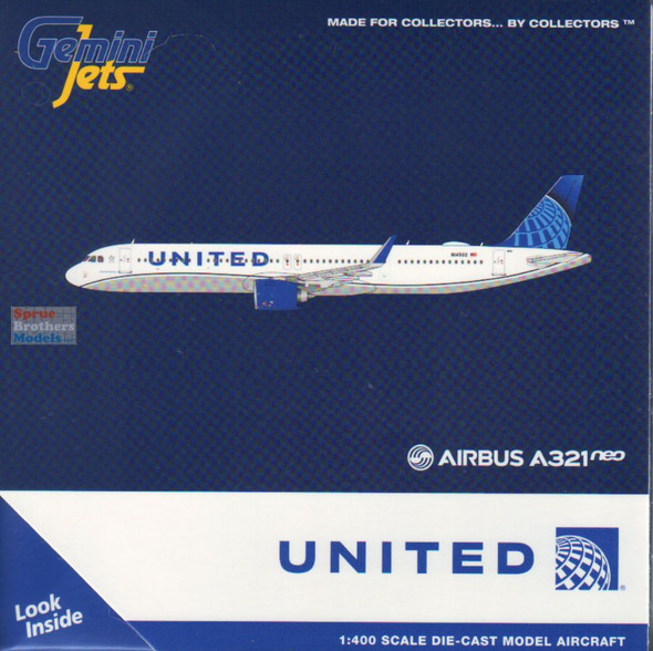 GEMGJ2346 1:400 Gemini Jets United Airlines Airbus A321neo #N14502 (pre-painted/pre-built)