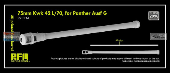 RFMRM2096 1:35 Rye Field Model 75mm KwK 42 L/70 Gun Barrel for Panther G (RFM kit)