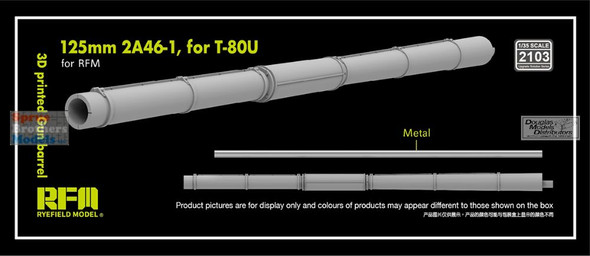 RFMRM2103 1:35 Rye Field Model 125mm 2A46-1 Gun Barrel for T-80U