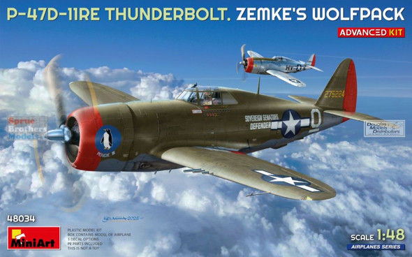 MIA48034 1:48 Miniart P-47D-11RE Thunderbolt Razorback 'Zemke's Wolfpack' [Advanced Kit]