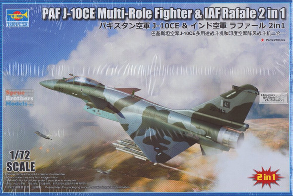 TRP01690 1:72 Trumpeter PAF J-10CE & IAF Rafale (2in1)