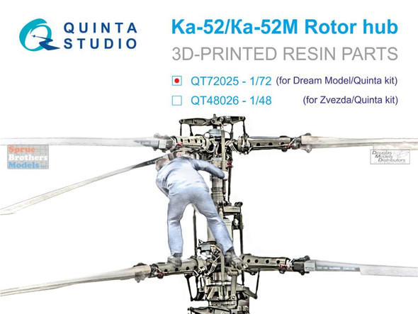 QTSQT72025 1:72 Quinta Studio Ka-52 Ka-52M Hokum Rotor Hub (QTS/DRM kit)