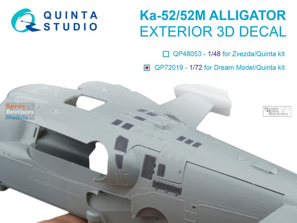 QTSQP72019 1:72 Quinta Studio - Ka-52 Hokum Exterior Detail Set (QTS/DRM kit)
