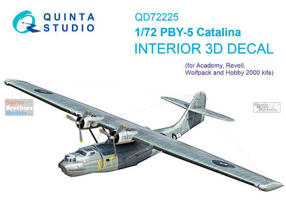 QTSQD72225 1:72 Quinta Studio 3D Decal - PBY-5 Catalina (ACA/REV/WPD/H2K kit)