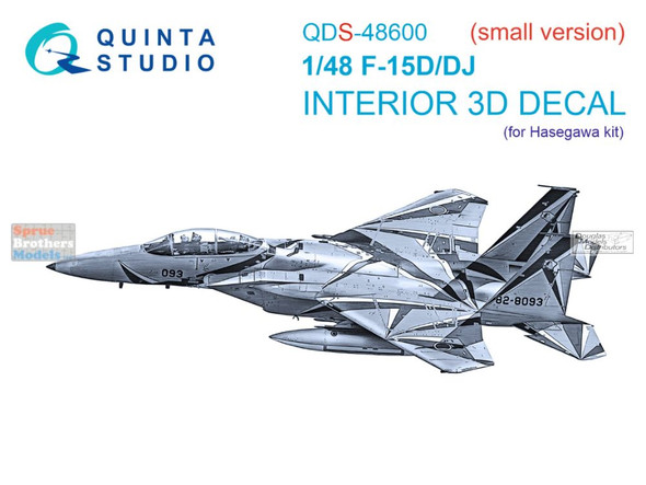 QTSQDS48600 1:48 Quinta Studio 3D Decal - F-15D F-15DJ Eagle (HAS kit) Small Version