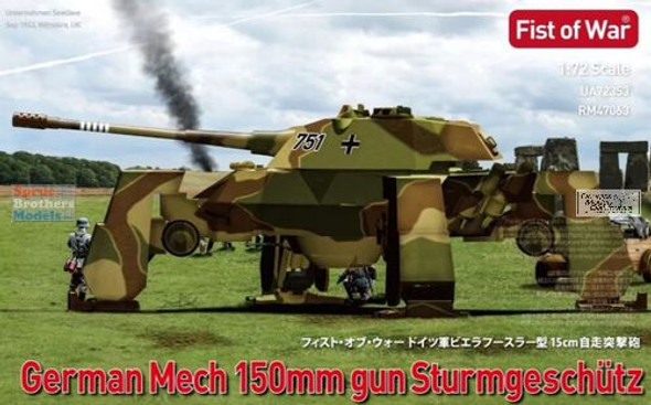 MOC72353 1:72 Modelcollect German Mech 150mm Gun Sturmgeschutz [Fist of War]