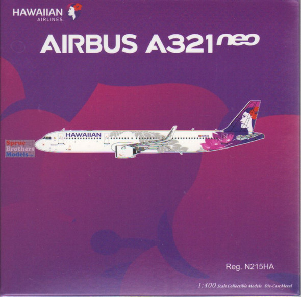 NGM13133 1:400 NG Model Hawaiian Airlines Airbus A321neo Reg #N215HA (pre-painted/pre-built)