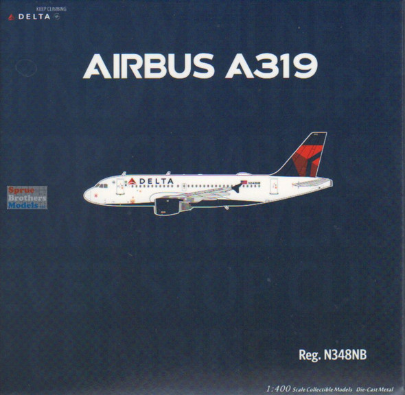 NGM49039 1:400 NG Model Delta Airlines Airbus A319-100 Reg #N348NB (pre-painted/pre-built)