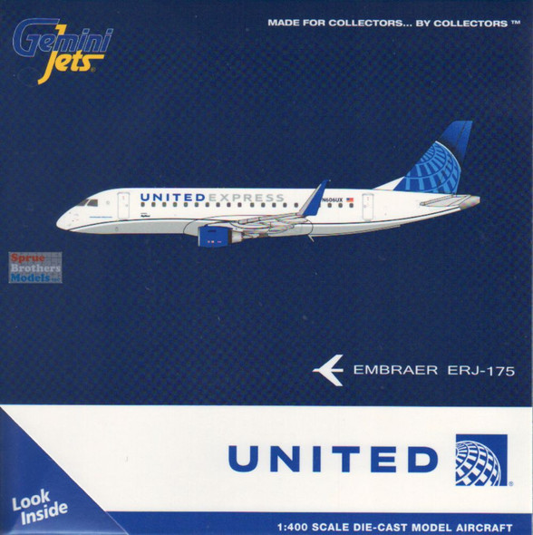GEMGJ2342 1:400 Gemini Jets United Express ERJ-175 Reg #N606UX (pre-painted/pre-built)