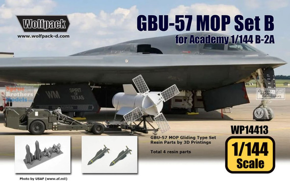 WPD14413 1:144 Wolfpack GBU-57 MOP Set B (Gliding Type) for B-2A Spirit (ACA kit)