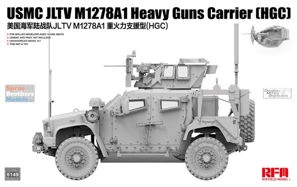 RFMRM5149 1:35 Rye Field Model USMC JLTV M1278A1 Heavy Guns Carrier (HGC) RFMRM5149 1:35 Rye Field Model USMC JLTV M1278A1 Heavy Guns Carrier (HGC)
