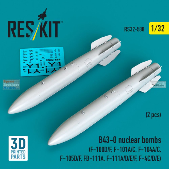 RESRS320588 1:32 ResKit B43-0 Nuclear Bomb Set RESRS320588 1:32 ResKit B43-0 Nuclear Bomb Set