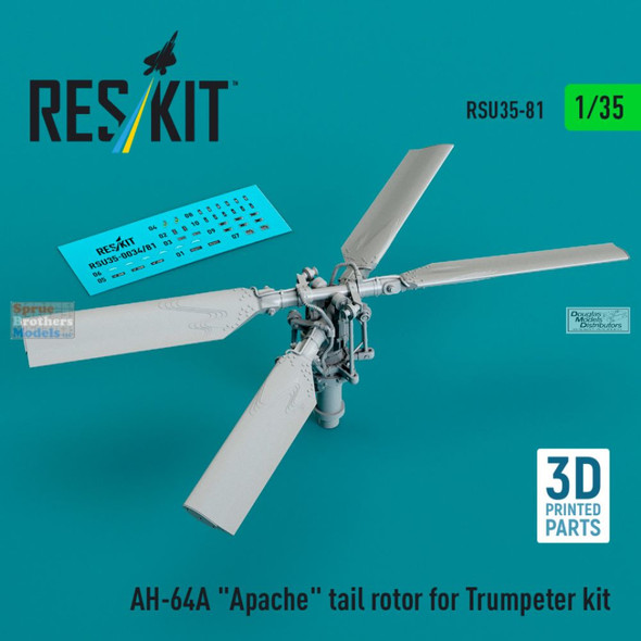 RESRSU35081U 1:35 ResKit AH-64A Apache Tail Rotor (TRP kit) RESRSU35081U 1:35 ResKit AH-64A Apache Tail Rotor (TRP kit)