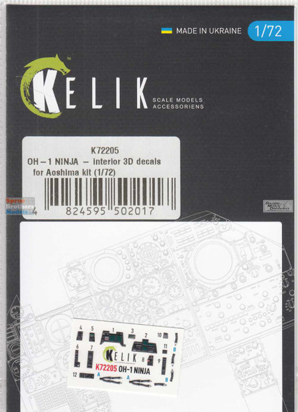RESK72205K 1:72 ResKit/Kelik 3D Detail Set - OH-1 Ninja (AOS kit)