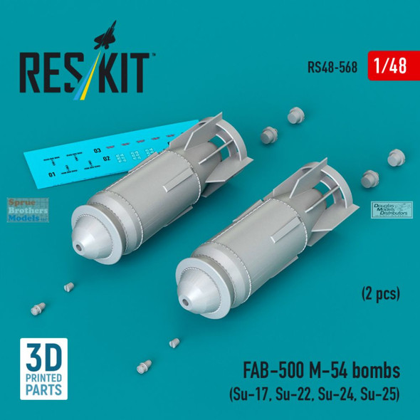RESRS480568 1:48 ResKit FAB-500 M-54 Bomb Set