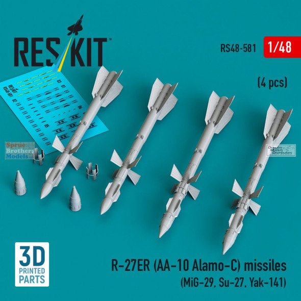 RESRS480581 1:48 ResKit R-27ER (AA-10 Alamo-C) Missile Set